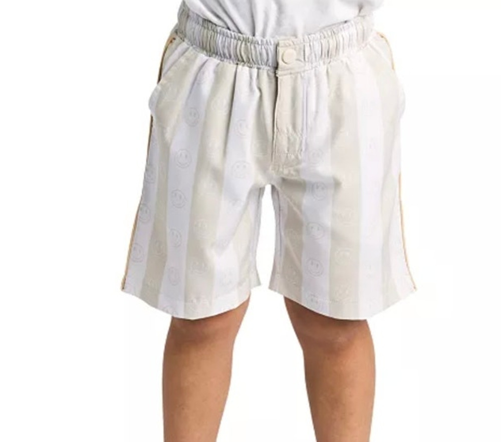 Sovereign Code Big Boys Striped Smile-Print Swim Trunks Size 4T
